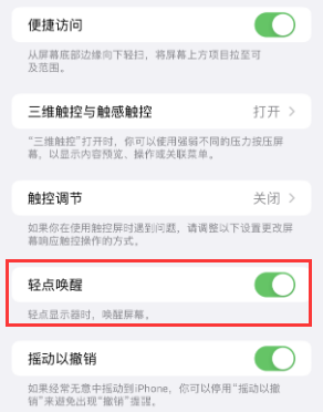 湘西苹果授权维修站分享iPhone轻点无法唤醒怎么办 