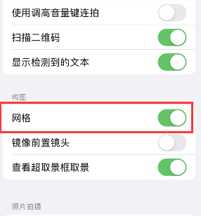 湘西苹果手机维修网点分享iPhone如何开启九宫格构图功能 