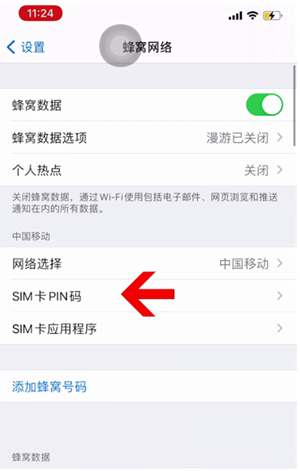 湘西苹果14维修网分享如何给iPhone14的SIM卡设置密码 