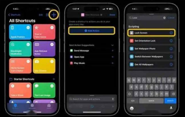 湘西苹果14锁屏维修店分享iPhone14升级iOS16.4后如何创建锁屏快捷方式 